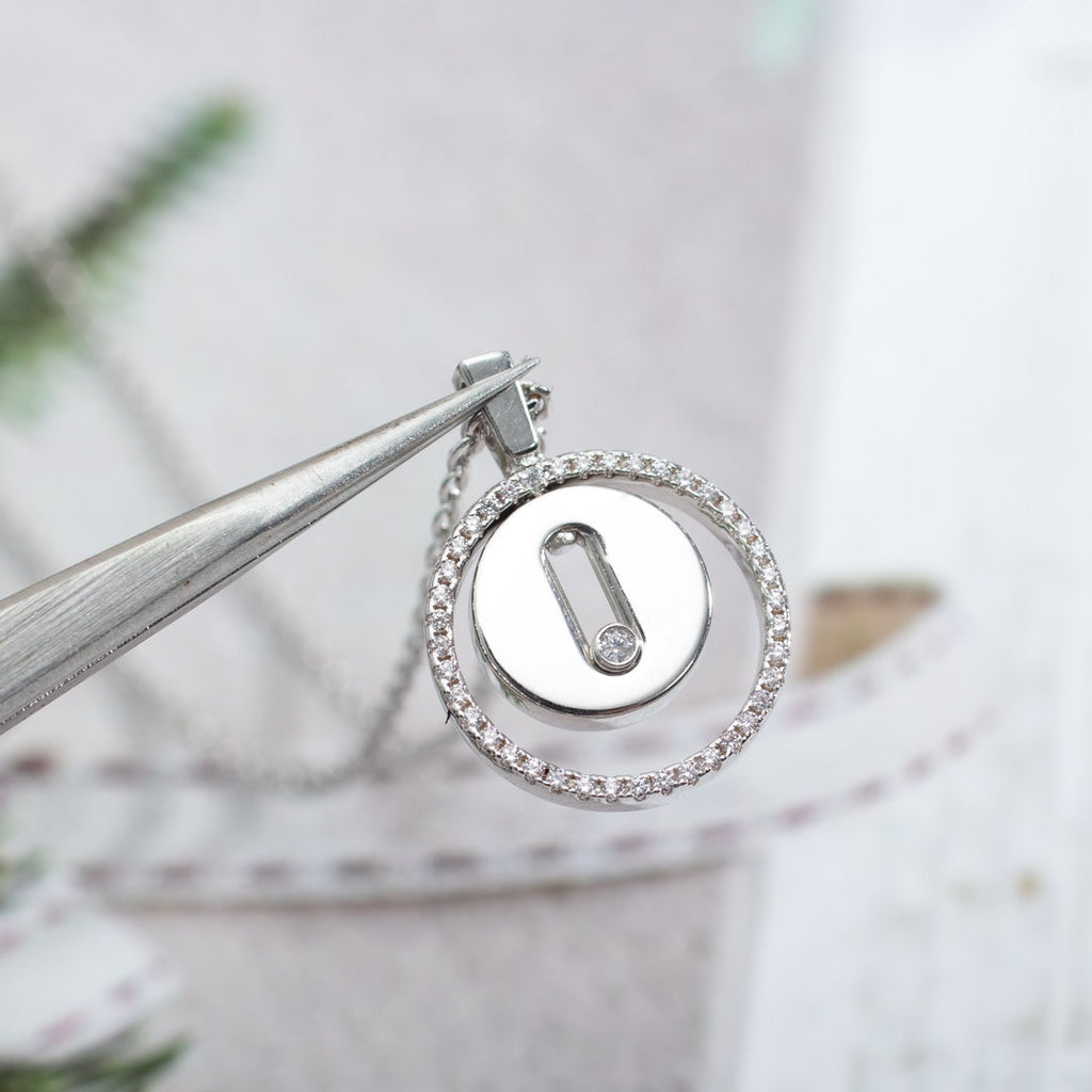 [Imperial]  MOVE PM NECKLACE SILVER DIAMOND