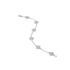 [Imperial] CLOVER 6 MOTIF SILVER DIAMOND BRACELET