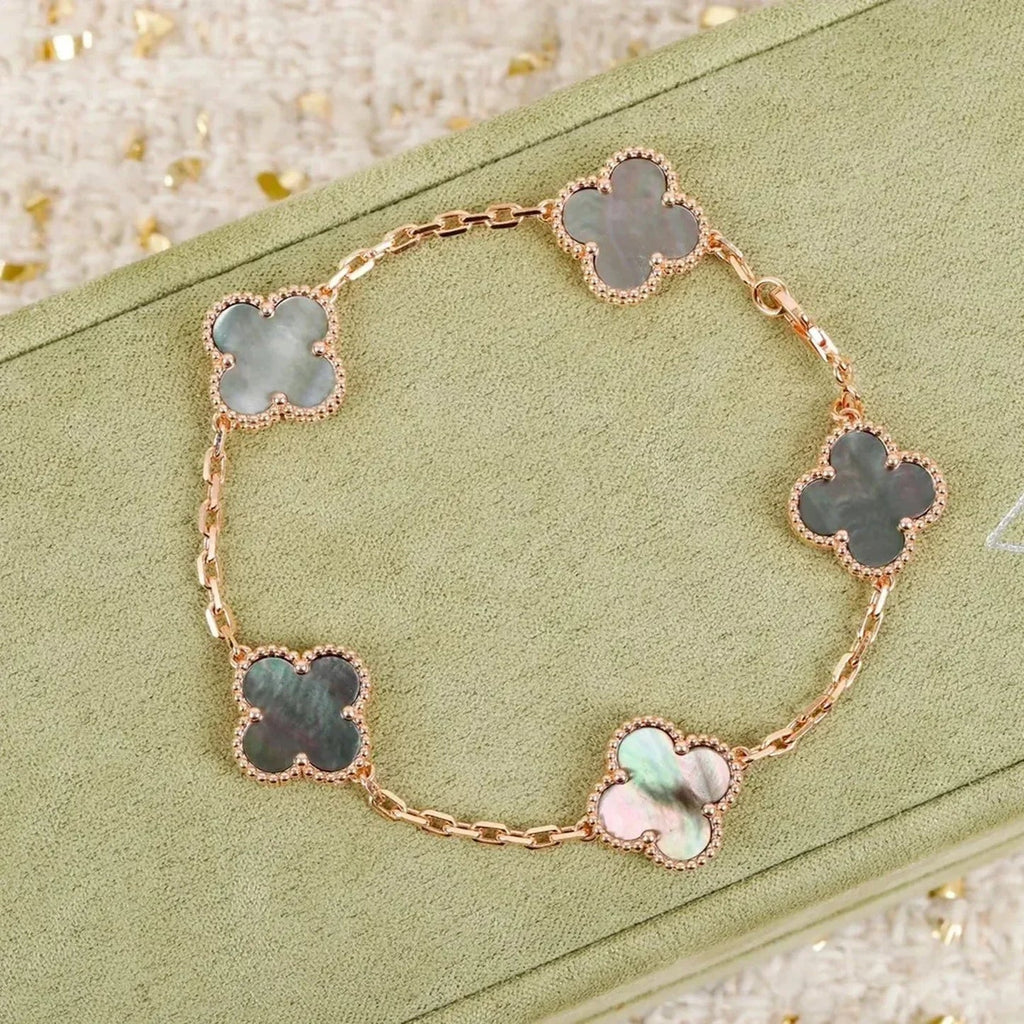 [Imperial]New CLOVER 5 MOTIF GRAY MOP BRACELET COLLECTION