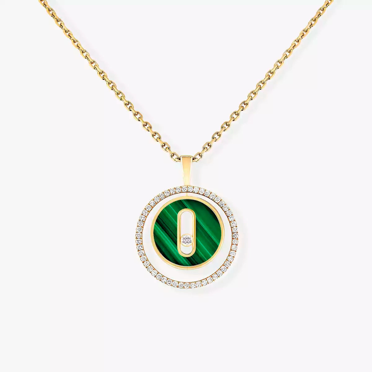 [Imperial] Lucky Move Diamond Necklace in Rose Gold and White Mother-of-Pearl