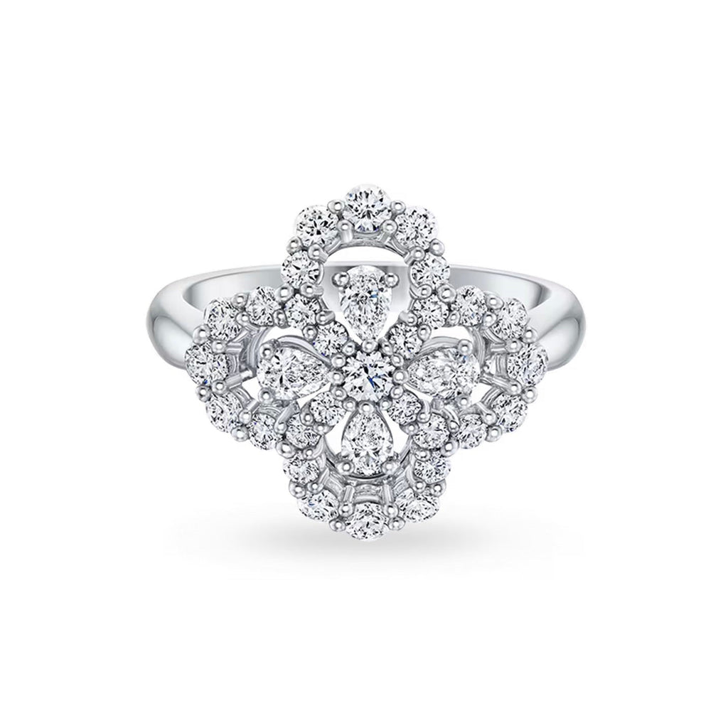 [Imperial] LOOP RING FULL MOTIF DIAMOND 16MM SILVE