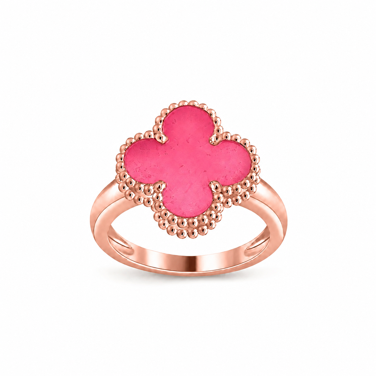 [Imperial] NEW CLOVER PINK ENAMEL RINGS