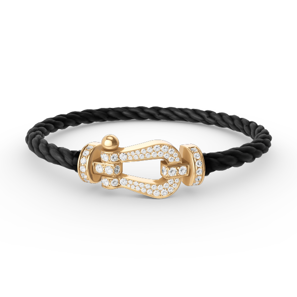 [Imperial] FORCE LARGE HORSESHOE FULL DIAMOND BRACELET GOLD
