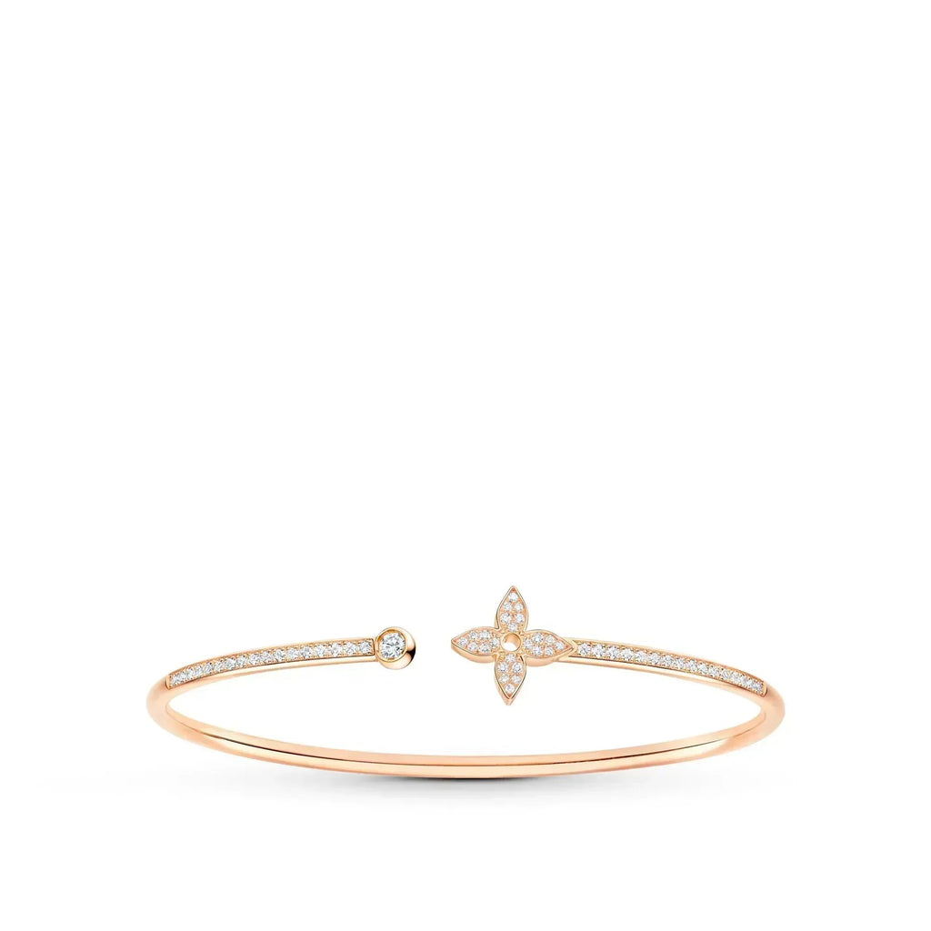 [Imperial] IDYLLE PINK GOLD OPEN BRACELET DIAMOND PAVED