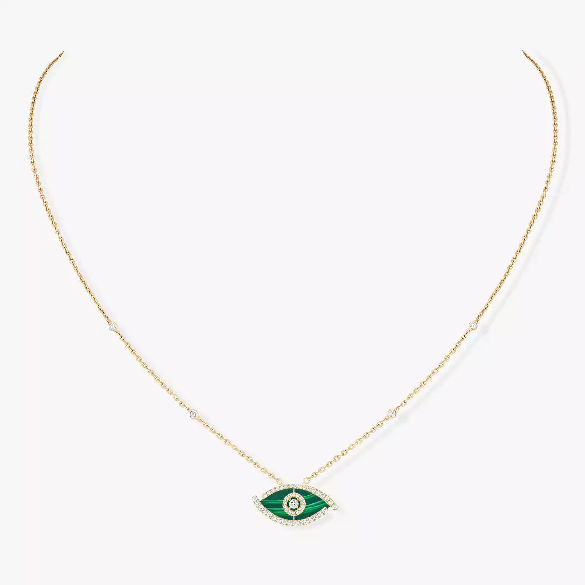 [Imperial] Lucky Eye Diamond Necklace in Rose Gold and Turquoise