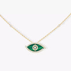 [Imperial] Lucky Eye Diamond Necklace in Rose Gold and Turquoise