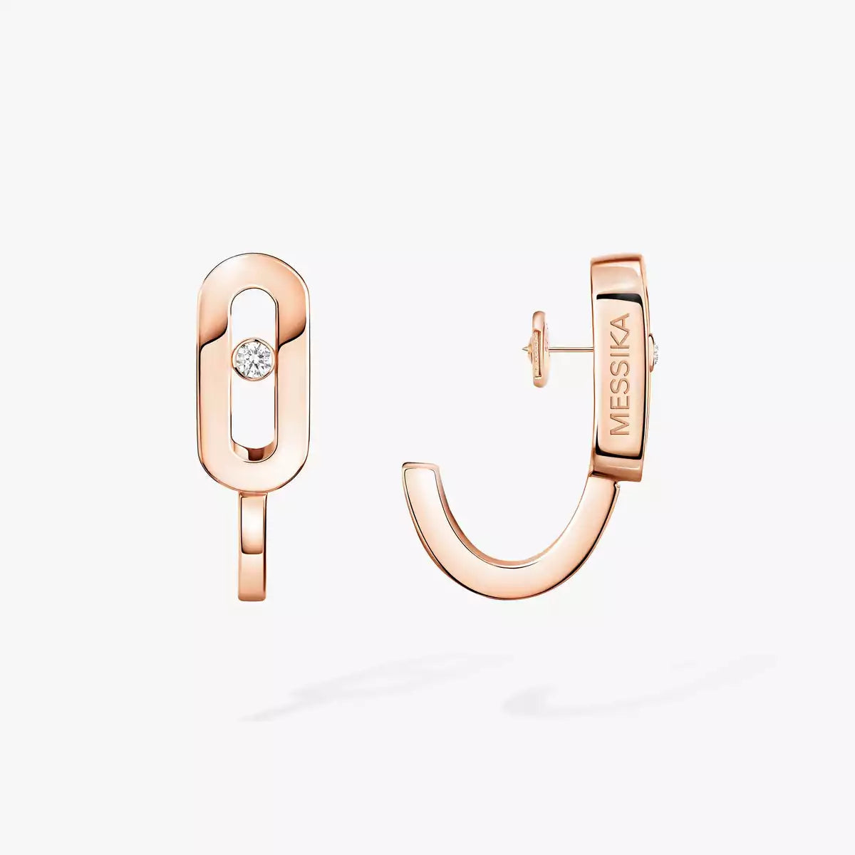 [Imperial] Diamond Mini Hoop Earrings Move Classique