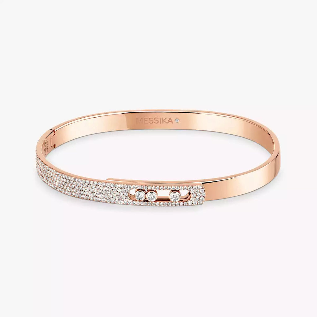 [Imperial] Move Noa Rose Gold Pavé Diamond Bangle Bracelet