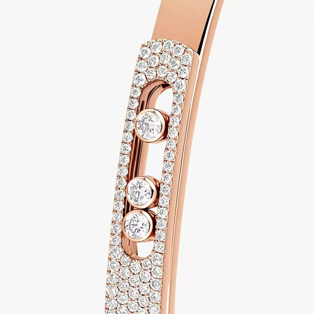 [Imperial] Move Noa Rose Gold Pavé Diamond Bangle Bracelet
