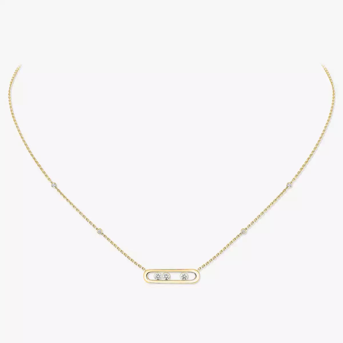 [Imperial]  Baby Move Gold Diamond Necklace