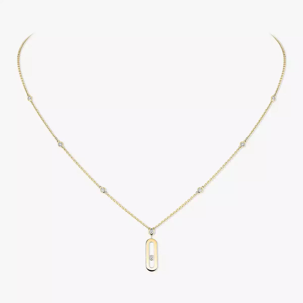 [Imperial]  Move Uno Gold Diamond Long Necklace
