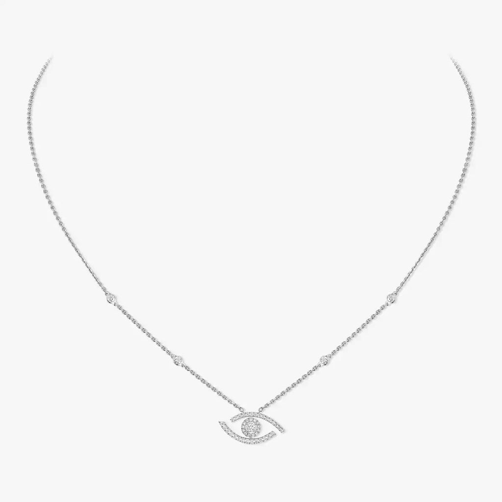 [Imperial] Pave_ Diamond Necklace Lucky Eye