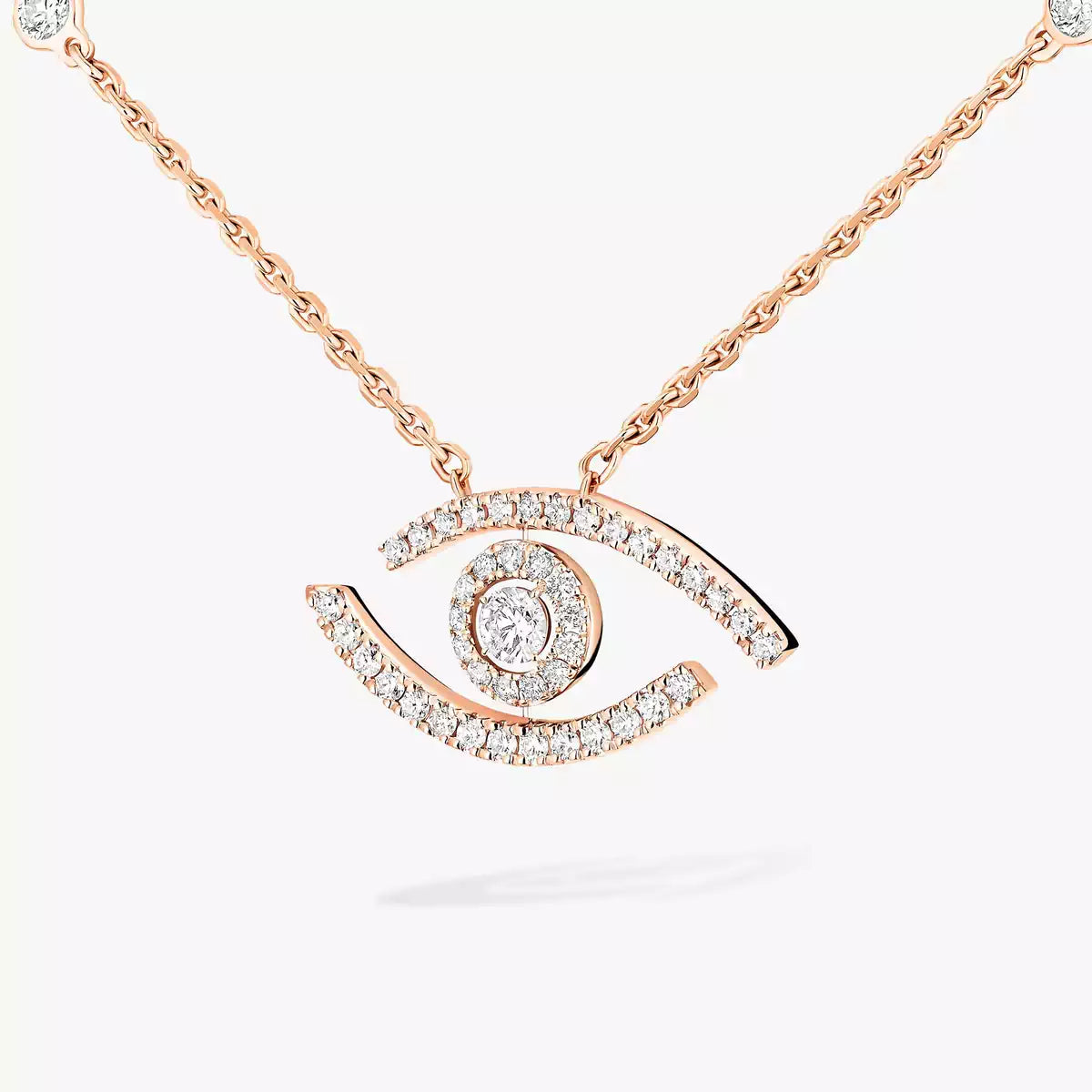 [Imperial] Pave_ Diamond Necklace Lucky Eye