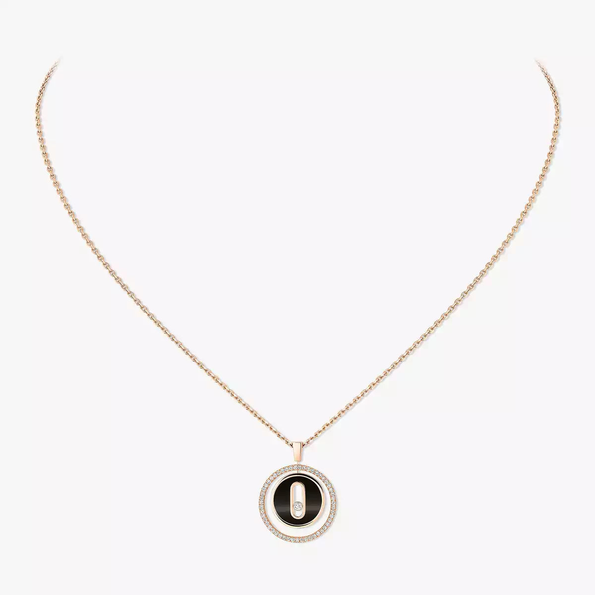 [Imperial] Lucky Move Diamond Necklace in Rose Gold and White Mother-of-Pearl