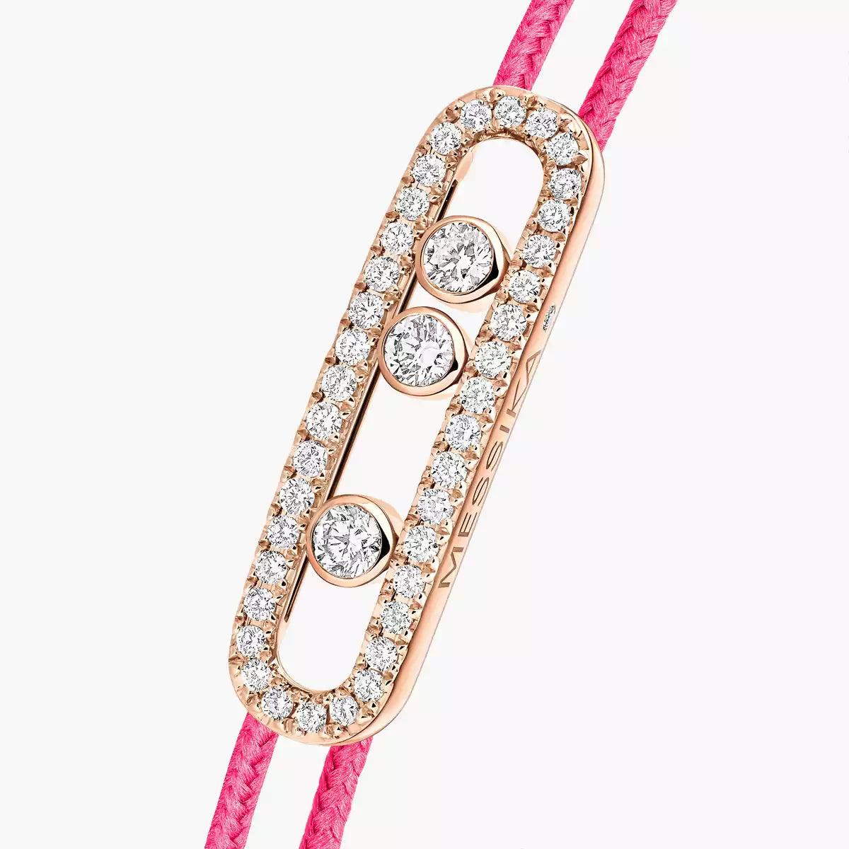 [Imperial] Messika Care(s) pink cord pavé bracelet