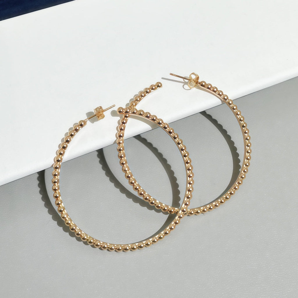 [Imperial]  SMOOTH BEAD STUD EARRINGS