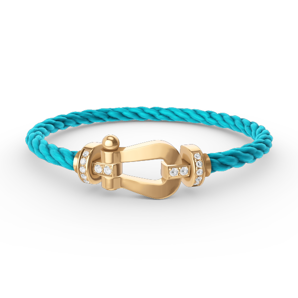 [Imperial] FORCE LARGE HORSESHOE HALF DIAMOND BRACELET GOLD