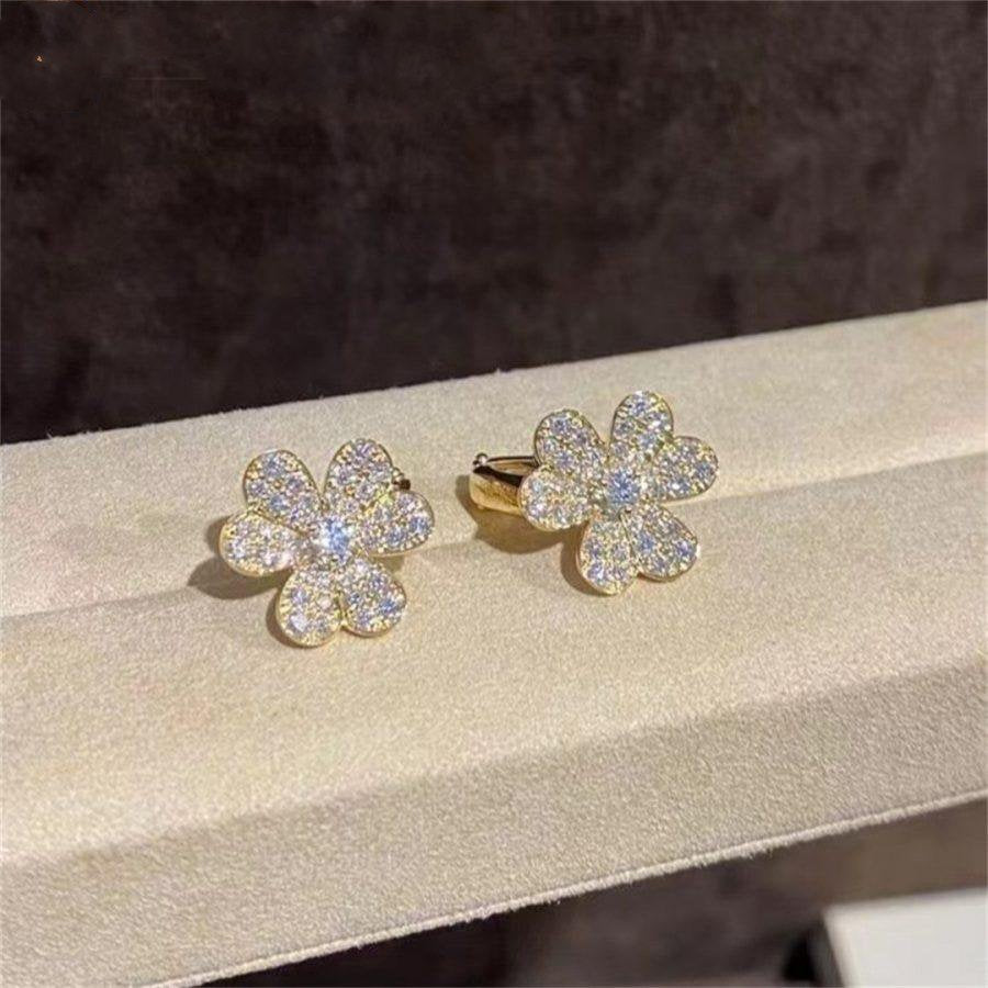 [Imperial] FRIVOLE GOLD FLOWER DIAMOND EARRINGS