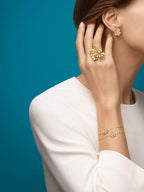 [Imperial] FRIVOLE GOLD FLOWER DIAMOND EARRINGS