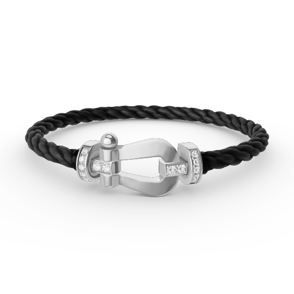 [Imperial] FORCE LARGE HORSESHOE HALF DIAMOND BRACELET SILVER