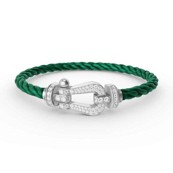 [Imperial] FORCE LARGE HORSESHOE FULL DIAMOND BRACELET SILVER