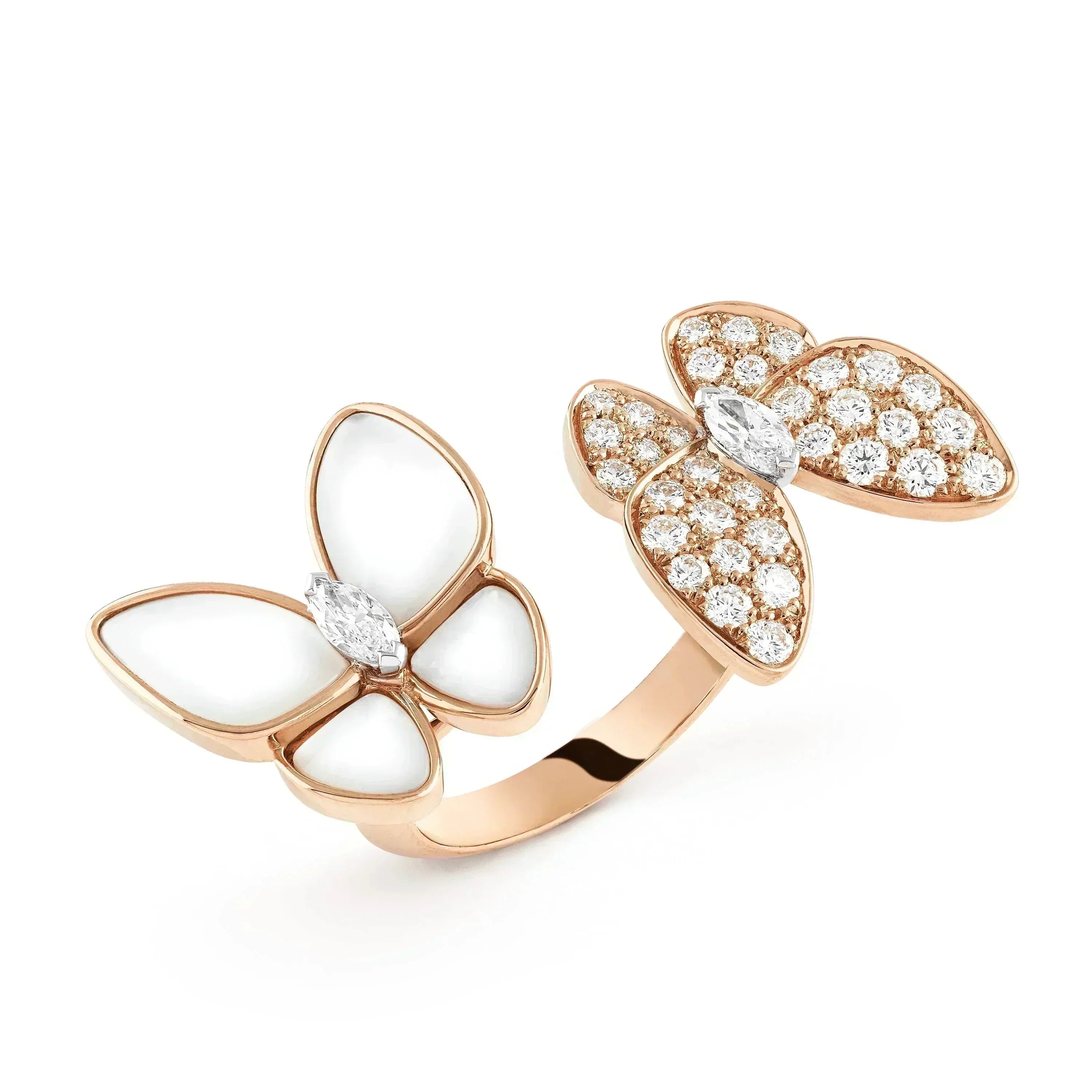 [Imperial] TWIN BUTTERFLY DIAMOND MOP RING